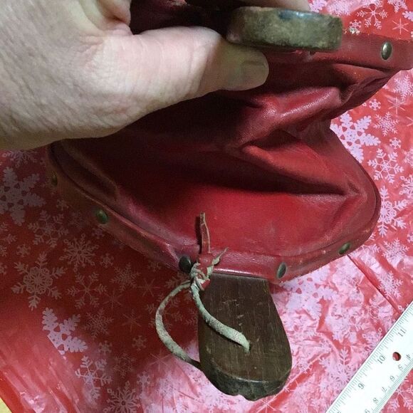 Bellows old wooden bellows with Scottish coat of arms baffle needs repair - Picture 7 of 7